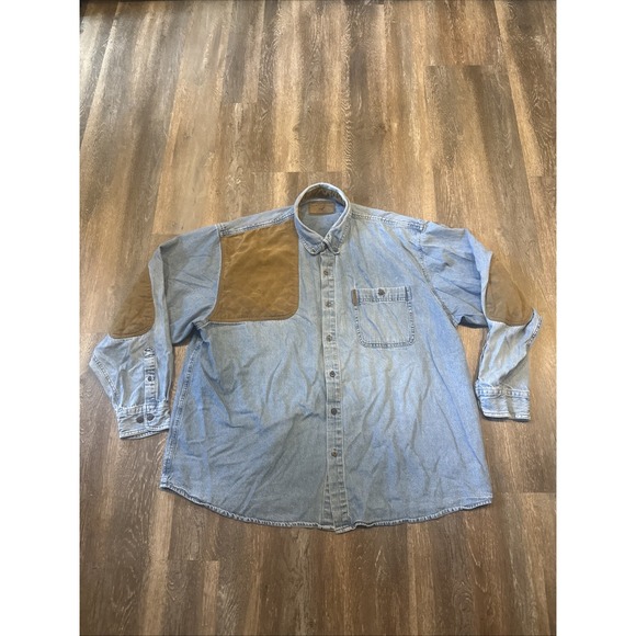 North river Other - North River Outfitters Denim Mens XXL Shooting Shirt Button Down Elbow Pads